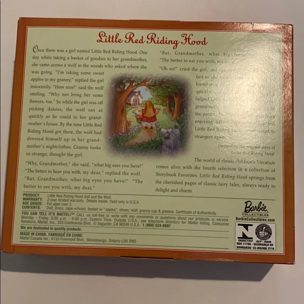 BARBIE Kelly Little Red Riding Hood Vintage NIB